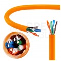 Kabel sieciowy U/UTP kat.5e skrętka 4x2x0,5mm wewnętrzny Dca bezhalogenowy LSOH pomarańczowy Bitner