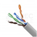 Kabel sieciowy U/UTP kat.5e skrętka 4x2x0,5mm wewnętrzny PVC szary Bitner