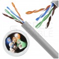 Kabel sieciowy U/UTP kat.5e skrętka 4x2x0,5mm wewnętrzny PVC szary NEKU