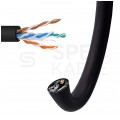 Kabel sieciowy U/UTP kat.5e skrętka 4x2x0,5mm zewnętrzny suchy PE czarny SecurityNET