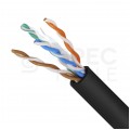 Kabel sieciowy U/UTP kat.5e skrętka 4x2x0,5mm zewnętrzny suchy PE czarny SecurityNET