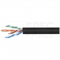 Kabel sieciowy U/UTP kat.5e skrętka 4x2x0,5mm zewnętrzny żelowany PE czarny NEKU