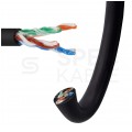 Kabel sieciowy U/UTP kat.5e skrętka 4x2x0,5mm zewnętrzny żelowany PE czarny SecurityNET
