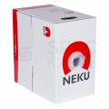 Kabel sieciowy U/UTP kat.6 skrętka 4x2x0,51mm wewnętrzny Eca PVC szary NEKU