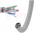 Kabel sieciowy U/UTP kat.6 skrętka 4x2x0,51mm wewnętrzny Eca PVC szary NEKU