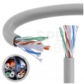 Kabel sieciowy U/UTP kat.6 skrętka 4x2x0,51mm wewnętrzny PVC szary NEKU