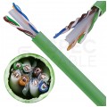 Kabel sieciowy U/UTP kat.6 skrętka 4x2x0,53mm wewnętrzny bezhalogenowy LSOH zielony Corning 3M