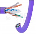 Kabel sieciowy U/UTP kat.6 skrętka 4x2x0,57mm wewnętrzny B2ca bezhalogenowy LSOH fioletowy Alantec