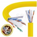 Kabel sieciowy U/UTP kat.6 skrętka 4x2x0,57mm wewnętrzny B2ca bezhalogenowy LSOH żółty Alantec