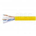Kabel sieciowy U/UTP kat.6 skrętka 4x2x0,57mm wewnętrzny B2ca bezhalogenowy LSOH żółty Alantec