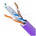 Kabel sieciowy U/UTP kat.6 skrętka 4x2x0,57mm wewnętrzny Dca bezhalogenowy LSOH fioletowy Molex