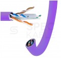 Kabel sieciowy U/UTP kat.6 skrętka 4x2x0,57mm wewnętrzny Dca bezhalogenowy LSOH fioletowy Molex
