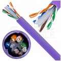 Kabel sieciowy U/UTP kat.6 skrętka 4x2x0,57mm wewnętrzny PVC fioletowy DIGITUS