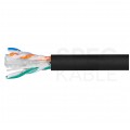 Kabel sieciowy U/UTP kat.6 skrętka 4x2x0,57mm zewnętrzny żelowany PE czarny Alantec