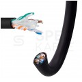 Kabel sieciowy U/UTP kat.6 skrętka 4x2x0,57mm zewnętrzny żelowany PE czarny Alantec