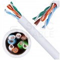Kabel sieciowy U/UTP kat.6 skrętka 4x2x0,58mm wewnętrzny PVC szary linka Telegärtner
