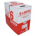 Kabel sieciowy U/UTP kat.6 skrętka 4x2x0,5mm wewnętrzny Eca PVC szary Q-LANTEC