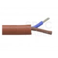 Kabel silikonowy SIHF 180°C 2x0,5mm2 ceglasty 300/500V ciepłoodporny bezhalogenowy linka TKD