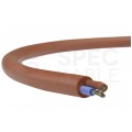 Kabel silikonowy SIHF 180°C 2x0,5mm2 ceglasty 300/500V ciepłoodporny bezhalogenowy linka TKD