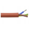 Kabel silikonowy SIHF 180°C 300/500V 3x1,5 ciepłoodporny LSOH ceglasty linka BSG