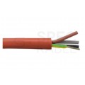 Kabel silikonowy SIHF 180°C 4x0,75mm2 ceglasty 300/500V ciepłoodporny bezhalogenowy linka TKD