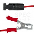 Kabel solarny przyłączeniowy 4mm2 złącze typu Krokodyl 40A / gniazdo typu MC4 czerwony 3m