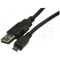 Kabel spiralny USB 2.0 A / micro-B (wtyk / wtyk) 0,2m -> 2m