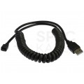 Kabel spiralny USB 2.0 A / micro-B (wtyk / wtyk) 0,2m -> 2m