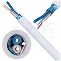 Kabel stacyjny parowany YTKSYekw 1x2x0,5mm2 biały 300V ekranowany drut Bitner