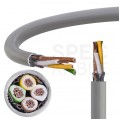 Kabel sterowniczy BiT LiHCH 4x0,75mm2 szary 300/300V ekranowany bezhalogenowy Dca linka Bitner