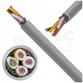 Kabel sterowniczy BiT LiHCH 4x0,75mm2 szary 300/300V ekranowany bezhalogenowy Dca linka Bitner