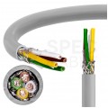 Kabel sterowniczy LIYCY 4x0,25mm2 szary 300/300V ekranowany olejoodporny linka Helukabel