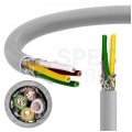 Kabel sterowniczy LIYCY 4x0,75mm2 szary 300/500V ekranowany linka Alantec