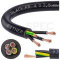 Kabel sterowniczy ziemny BiT 500 Black FR 4x2,5mm2 czarny 300/500V zasilający numerowany olejoodporny linka Bitner