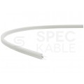 Kabel światłowodowy 2 włókna 2J SM 9/125 FTTH płaski uniwersalny wzmocnienie dwoma prętami stalowymi biały LSOH Alantec