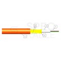 Kabel światłowodowy DAC 4 włókna SM 9/125 G.657.A1 zewnętrzny ziemny pomarańczowy FIXNET