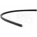 Kabel światłowodowy płaski FTTH 2 włókna SM 9/125 G.657.A1 uniwersalny bezhalogenowy wzmocniony FRP czarny Alantec