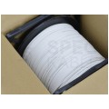 Kabel światłowodowy płaski FTTH 2 włókna SM 9/125 G.657.A1 uniwersalny bezhalogenowy wzmocniony prętami stalowymi biały Alantec