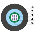 Kabel światłowodowy U­DQ(ZN)BH 12 włókien SM G.652.D 9/125 uniwersalny bezhalogenowy czarny Alantec