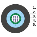 Kabel światłowodowy U­DQ(ZN)BH 4 włókna SM 9/125 G.652.D uniwersalny bezhalogenowy czarny Alantec