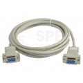 Kabel szeregowy RS-232 (D-Sub 9-pin) z przeplotem NULL MODEM (gniazdo / gniazdo) 1,8m