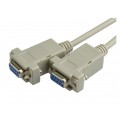 Kabel szeregowy RS-232 (D-Sub 9-pin) z przeplotem NULL MODEM (gniazdo / gniazdo) 3m