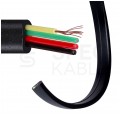 Kabel telefoniczny płaski YTLYp 4x0,12mm2 Cu czarny 150V linka Atel