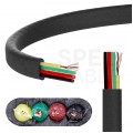 Kabel telefoniczny płaski YTLYp 4x0,12mm2 Cu czarny 150V linka Atel