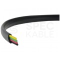 Kabel telefoniczny płaski YTLYp 4x0,12mm2 czarny 150V linka Atel