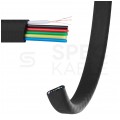 Kabel telefoniczny płaski YTLYp 6x0,12mm2 Cu czarny 150V linka Atel