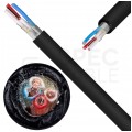 Kabel telekomunikacyjny miejscowy XzTKMXpw 2x2x0,5mm czarny parowany ziemny żelowany drut Bitner