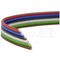 Kabel telekomunikacyjny wstążkowy TLWY 6x0,12mm2 kolorowy 150V montażowy linka Technokabel