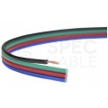 Kabel telekomunikacyjny wstążkowy TLWY RGB LED 4x0,35mm2 kolorowy 12/24V montażowy linka LED LABS