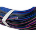 Kabel telekomunikacyjny wstążkowy TLWY RGB LED 4x0,35mm2 kolorowy 12/24V montażowy linka LED LABS